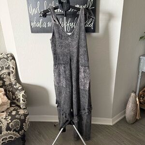 J. Her Mineral Wash Sleeveless Jumpsuit with Pockets NWOT